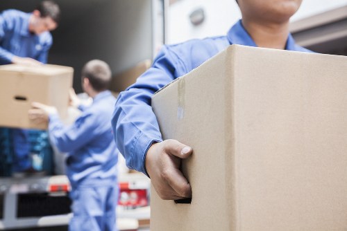 House moving team helping load boxes and furniture in Ireland