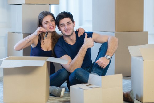 Moving van and boxes for removals in Ireland