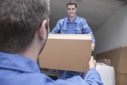 Removal van outside an Irish residential property