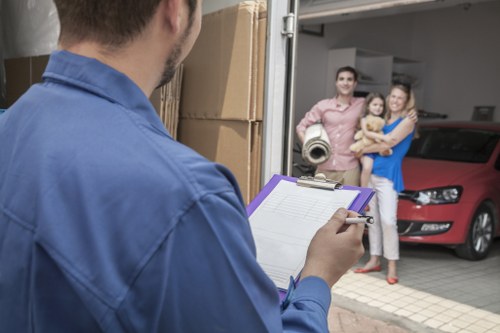 Commercial moving team preparing office relocation in Ireland