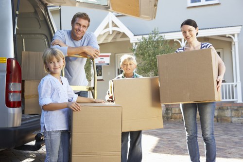 Loading furniture and boxes into a removals van in Ireland