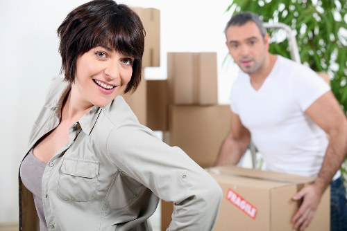 Team loading items into a removals van during a local move