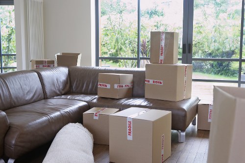 Checklist and packed boxes for a house move in Ireland
