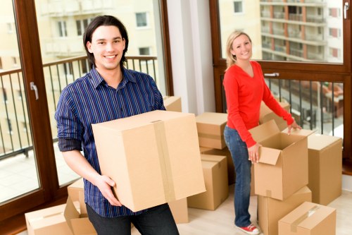 Moving van and local residential property in Ireland