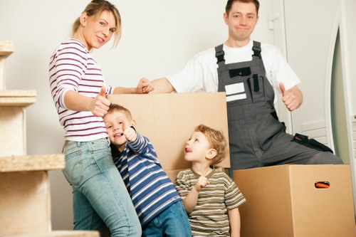 Boxes and furniture prepared for transport in Ireland